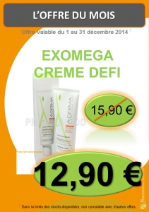 Affiches promoEXOMEGA CREME DEFIEx dec 14